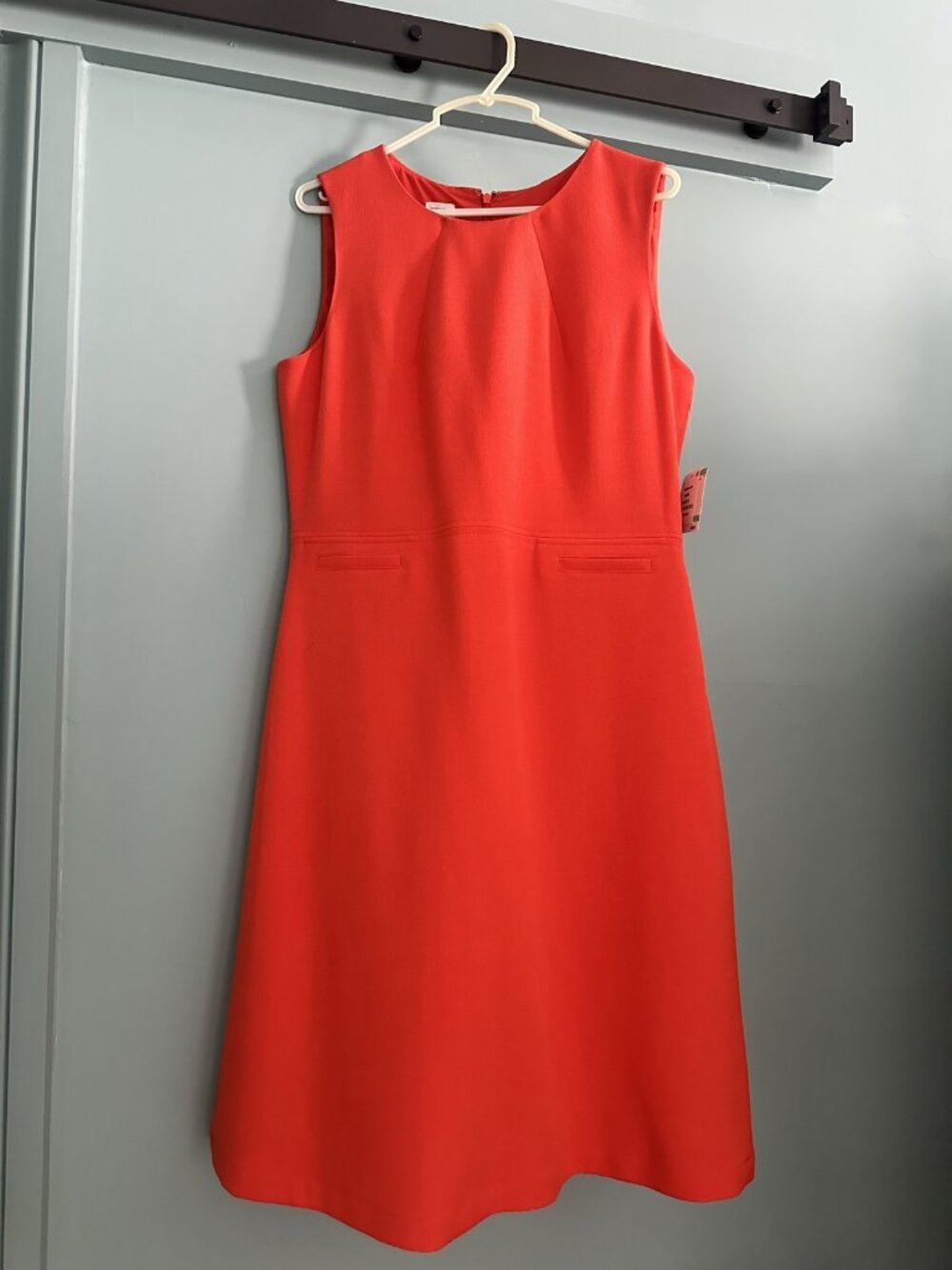 Anne Klein Orange/Coral Sleeveless Sheath Dress